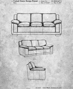 PP671-Slate Couch Patent Poster