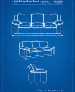 PP671-Blueprint Couch Patent Poster