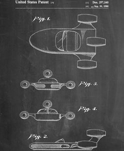 PP673-Chalkboard Star Wars Landspeeder Patent Poster