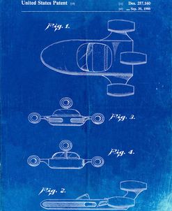PP673-Faded Blueprint Star Wars Landspeeder Patent Poster