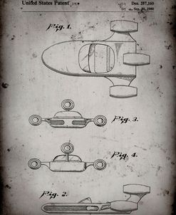 PP673-Faded Grey Star Wars Landspeeder Patent Poster