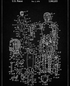 PP675-Vintage Black The Defenders Toy 1976 Patent Poster