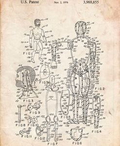 PP675-Vintage Parchment The Defenders Toy 1976 Patent Poster