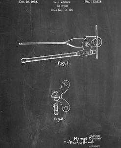 PP677-Chalkboard Can Opener Patent Poster