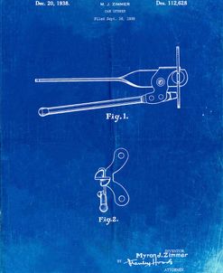 PP677-Faded Blueprint Can Opener Patent Poster