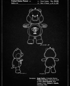 PP676-Vintage Black Champ Care Bear Poster