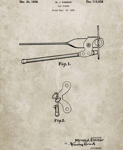 PP677-Sandstone Can Opener Patent Poster