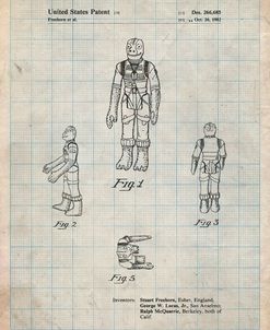 PP681-Antique Grid Parchment Star Wars Bossk Patent Poster