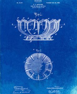 PP680-Faded Blueprint Haviland Decorative Bowl Patent Poster