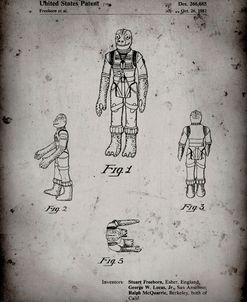PP681-Faded Grey Star Wars Bossk Patent Poster
