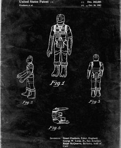 PP681-Black Grunge Star Wars Bossk Patent Poster