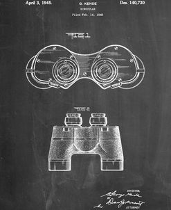 PP684-Chalkboard Binoculars Patent Poster