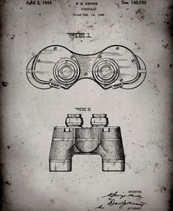 PP684-Faded Grey Binoculars Patent Poster