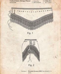 PP685-Vintage Parchment Belly Dancing Belt Poster