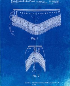PP685-Faded Blueprint Belly Dancing Belt Poster