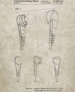 PP686-Sandstone Ear Buds Patent Poster