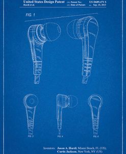 PP686-Blueprint Ear Buds Patent Poster