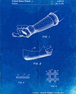 PP687-Faded Blueprint Orthopedic Hard Cast Patent Poster