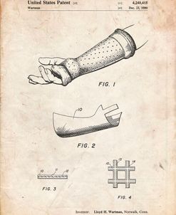 PP687-Vintage Parchment Orthopedic Hard Cast Patent Poster