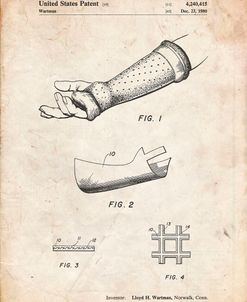 PP687-Vintage Parchment Orthopedic Hard Cast Patent Poster
