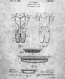 PP690-Slate Ridell Football Pads 1926 Patent Poster