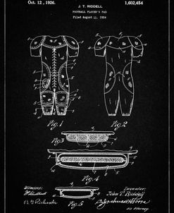 PP690-Vintage Black Ridell Football Pads 1926 Patent Poster
