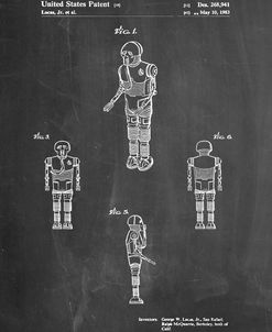 PP691-Chalkboard Star Wars Medical Droid Patent Poster