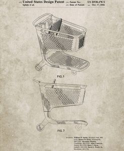 PP693-Sandstone Target Shopping Cart Patent Poster