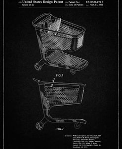 PP693-Vintage Black Target Shopping Cart Patent Poster