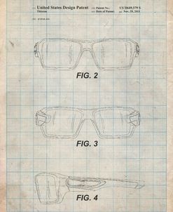 PP695-Antique Grid Parchment Oakley Crankcase Sunglasses Patent Poster