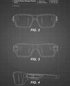 PP695-Black Grid Oakley Crankcase Sunglasses Patent Poster