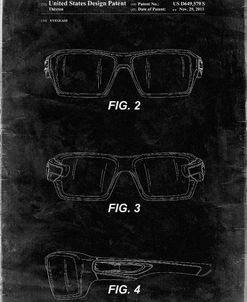 PP695-Black Grunge Oakley Crankcase Sunglasses Patent Poster