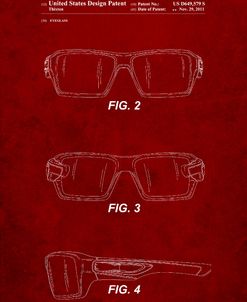 PP695-Burgundy Oakley Crankcase Sunglasses Patent Poster