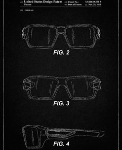 PP695-Vintage Black Oakley Crankcase Sunglasses Patent Poster