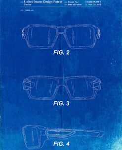 PP695-Faded Blueprint Oakley Crankcase Sunglasses Patent Poster