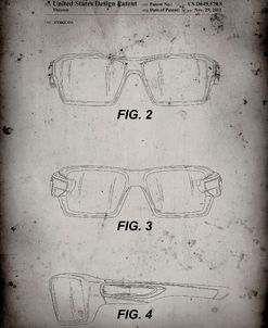 PP695-Faded Grey Oakley Crankcase Sunglasses Patent Poster