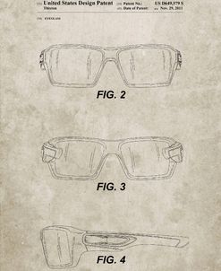 PP695-Sandstone Oakley Crankcase Sunglasses Patent Poster