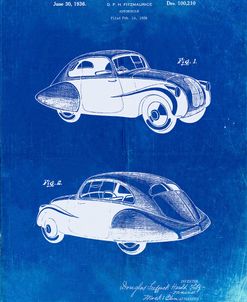 PP697-Faded Blueprint 1936 Tatra Concept Patent Poster