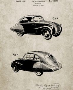 PP697-Sandstone 1936 Tatra Concept Patent Poster