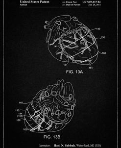 PP702-Vintage Black Anatomical Heart Poster