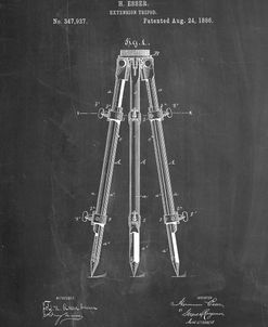 PP703-Chalkboard Antique Extension Tripod Patent Poster