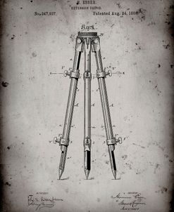 PP703-Faded Grey Antique Extension Tripod Patent Poster