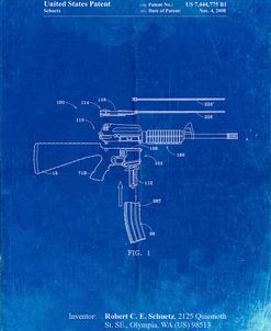 PP704-Faded Blueprint AR 15 Patent Poster