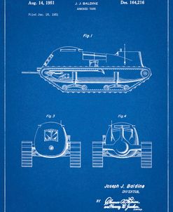 PP705-Blueprint Armored Tank Patent Poster