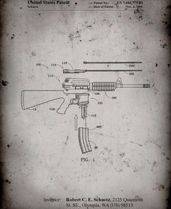 PP704-Faded Grey AR 15 Patent Poster