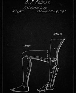PP706-Vintage Black Artificial leg patent 1846 Wall Art Poster