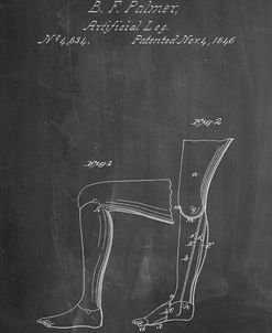 PP706-Chalkboard Artificial leg patent 1846 Wall Art Poster