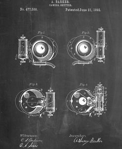 PP707-Chalkboard Asbury Frictionless Camera Shutter Patent Poster