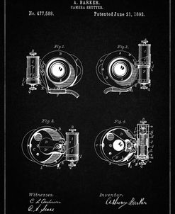 PP707-Vintage Black Asbury Frictionless Camera Shutter Patent Poster