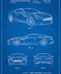 PP710-Blueprint Aston Martin Dragon 88 Patent Poster
